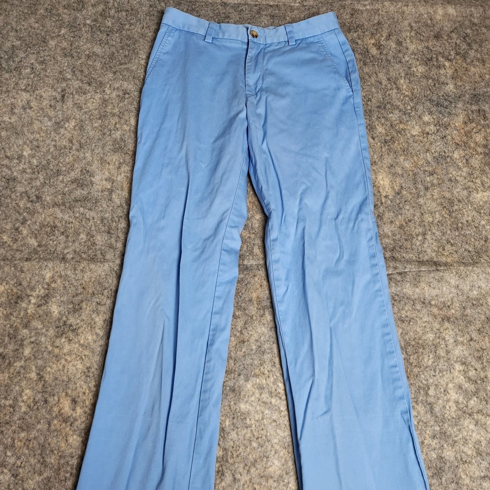 Vineyard Vines Breaker Pants Men 28x31 Sky Blue Chino Stretch Performance Preppy